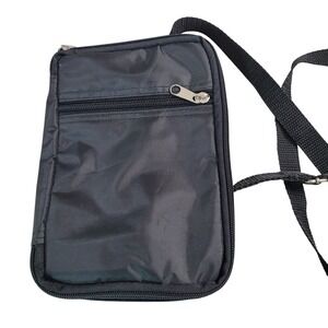 Unbranded Travel Pouch Crossbody Bag Unisex Small Black Excellent Nylon Utility